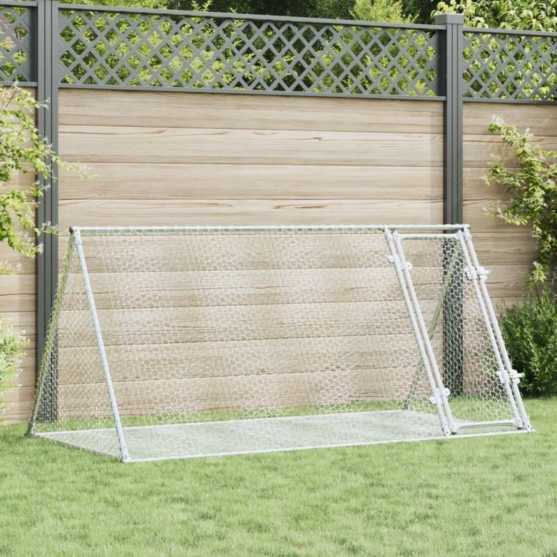 vidaXL kaninbur 200x105x91 cm galvaniseret stål sølv