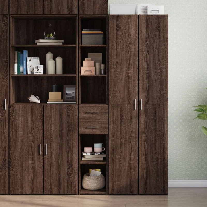 vidaXL reol 30x42,5x185 cm konstrueret træ brun