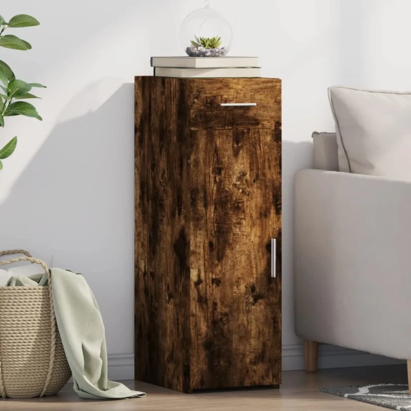 vidaXL reol 30x42,5x93 cm konstrueret træ – røget eg