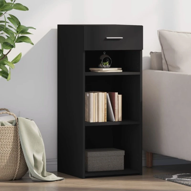 vidaXL skab 40x42,5x93 cm konstrueret træ, sort