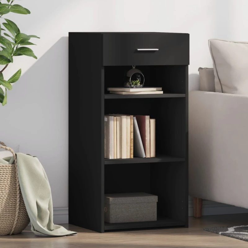 vidaXL skab 45x42,5x93 cm konstrueret træ, sort