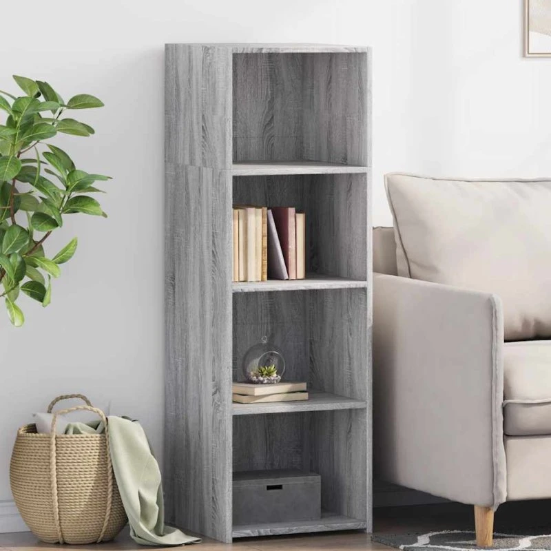 vidaXL reol 40x41x124 cm konstrueret træ, grå Sonoma-eg