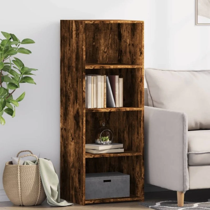 vidaXL reol 45x41x124 cm konstrueret træ, røget eg