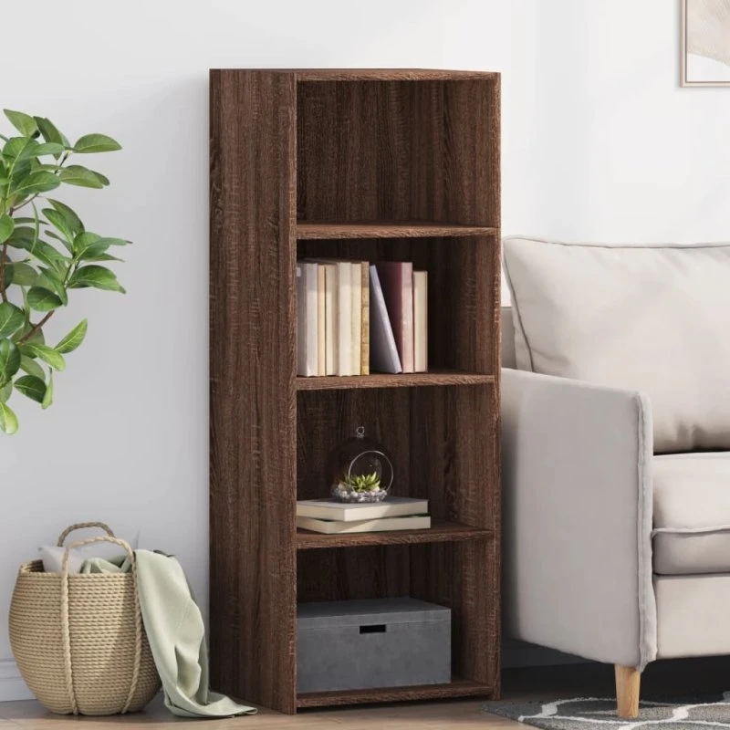vidaXL reol 45x41x124 cm konstrueret træ, brun eg