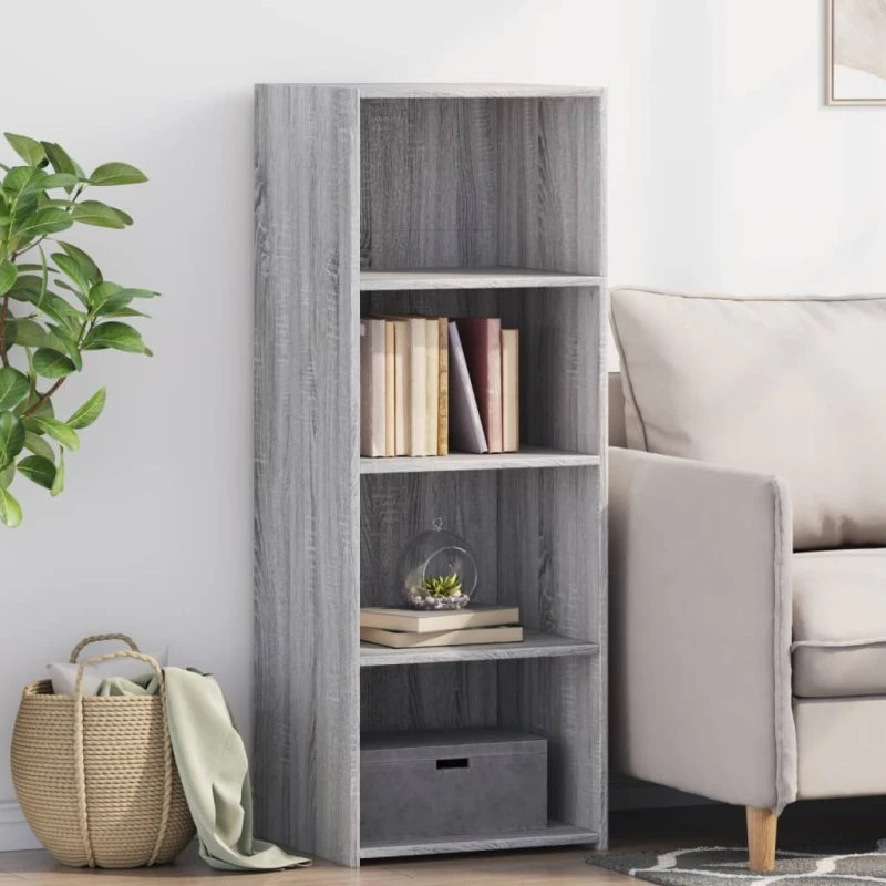 vidaXL reol 45x41x124 cm konstrueret træ, grå Sonoma-eg