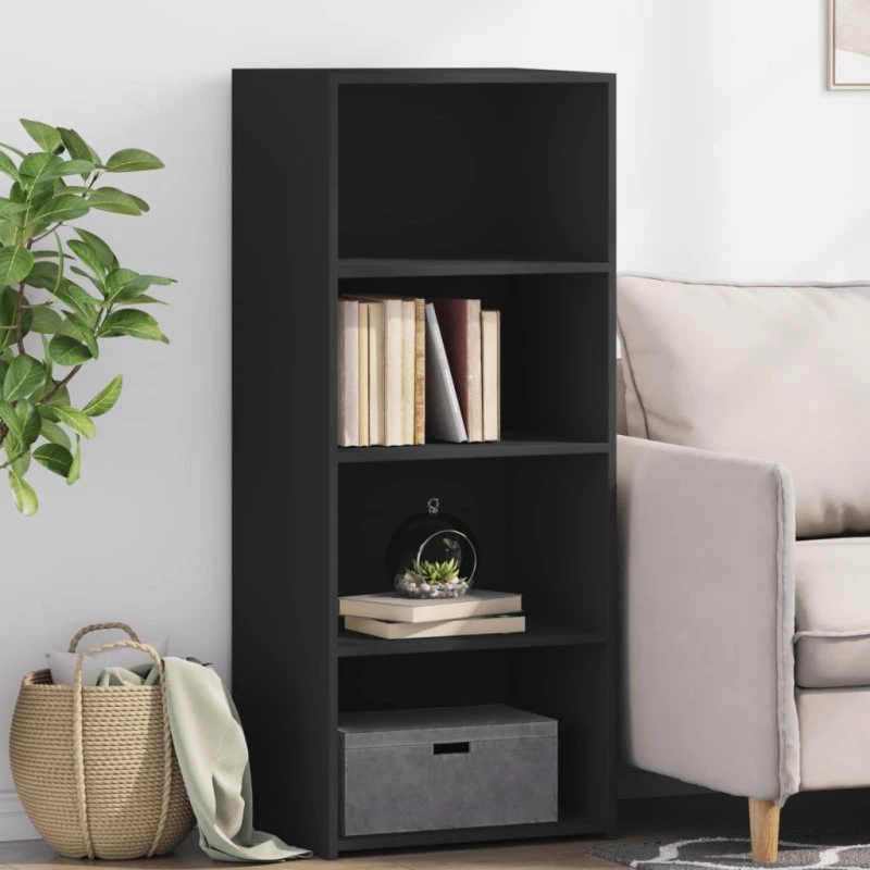 vidaXL reol 50x41x124 cm konstrueret træ, sort