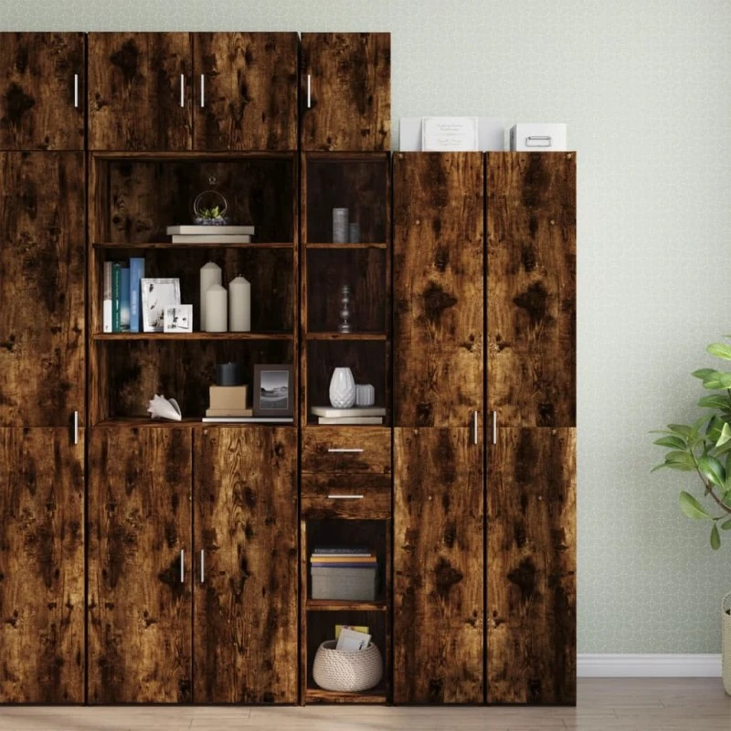 vidaXL smalt skab 30x42,5x225 cm - røget egetræ