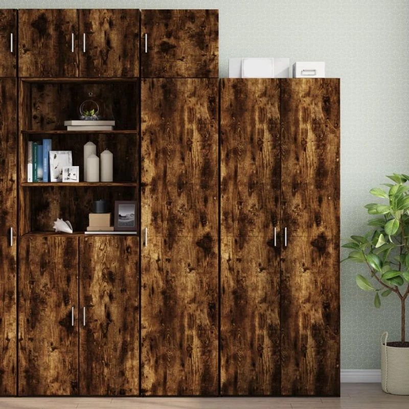 vidaXL smalt skab 45x42,5x225 cm, røget egetræs