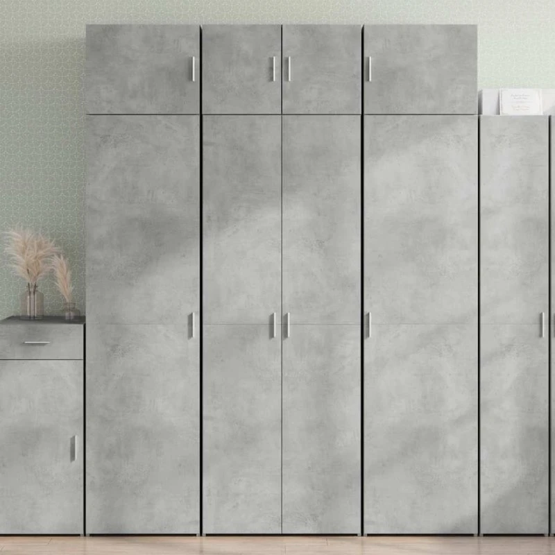 vidaXL opbevaringsskab 70x42,5x225 cm konstrueret træ betongrå