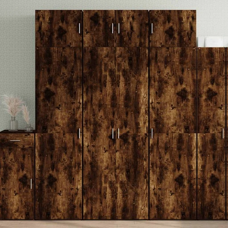 vidaXL skab 70x42,5x225 cm i røget egetræsfarve
