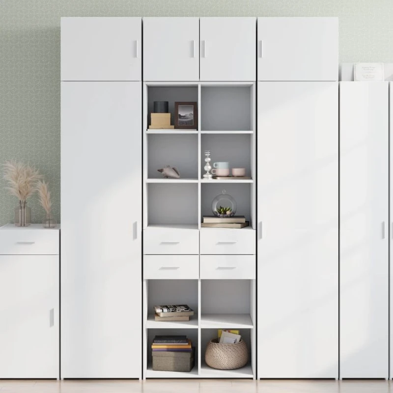 vidaXL opbevaringsskab 70x42,5x225 cm konstrueret træ hvid