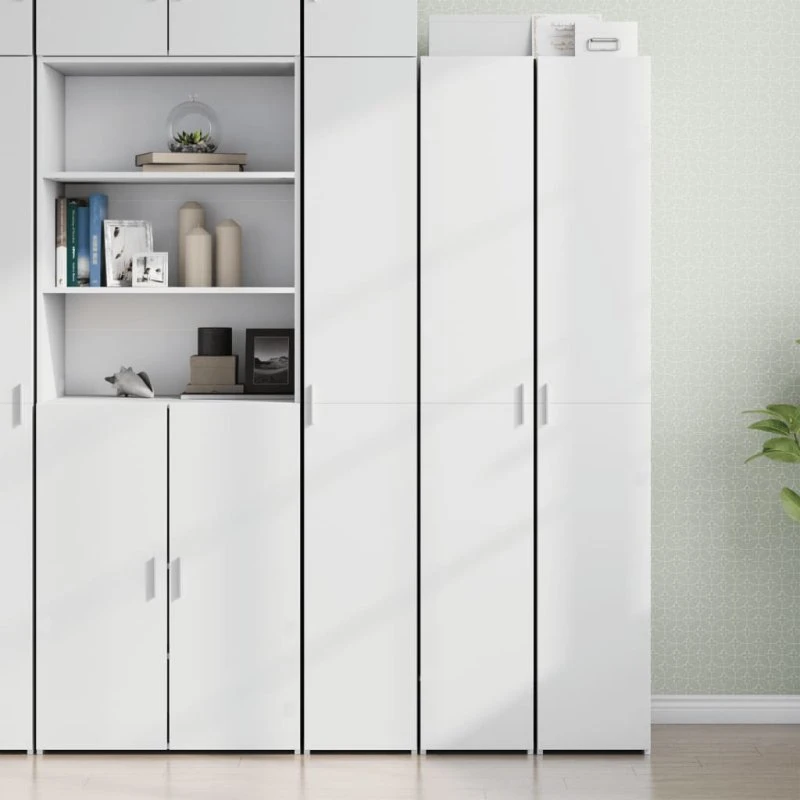 vidaXL reol 30 x 42,5 x 185 cm konstrueret træ hvid