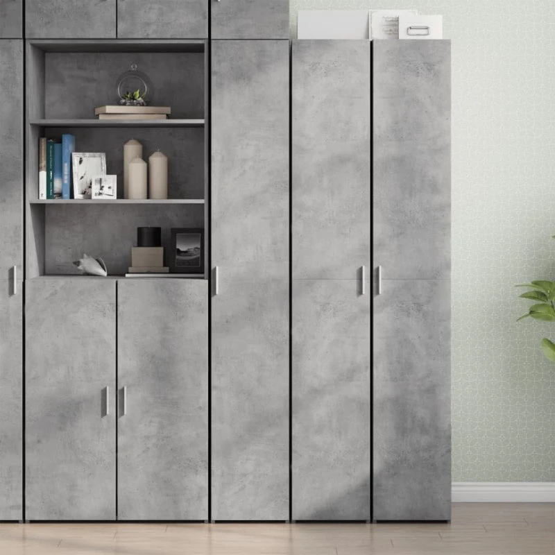 vidaXL reol 30x42,5x185 cm konstrueret træ betongrå