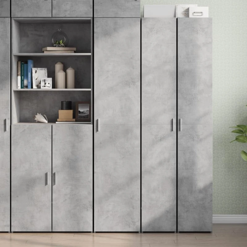 vidaXL højskab 40x42,5x185 cm konstrueret træ betongrå