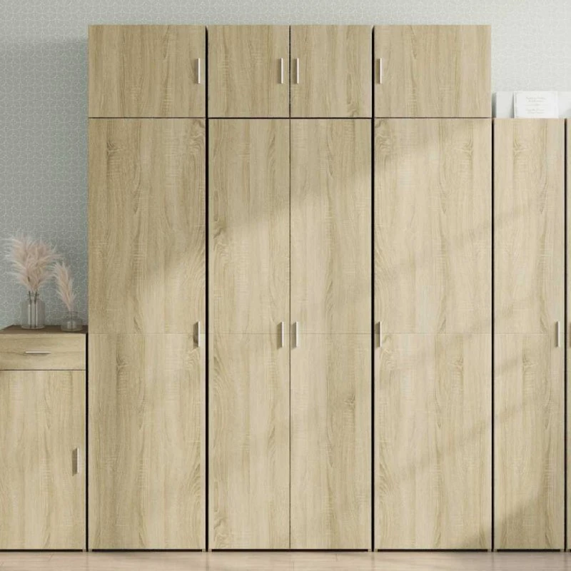 vidaXL højskab 70x42,5x185 cm konstrueret træ Sonoma-eg