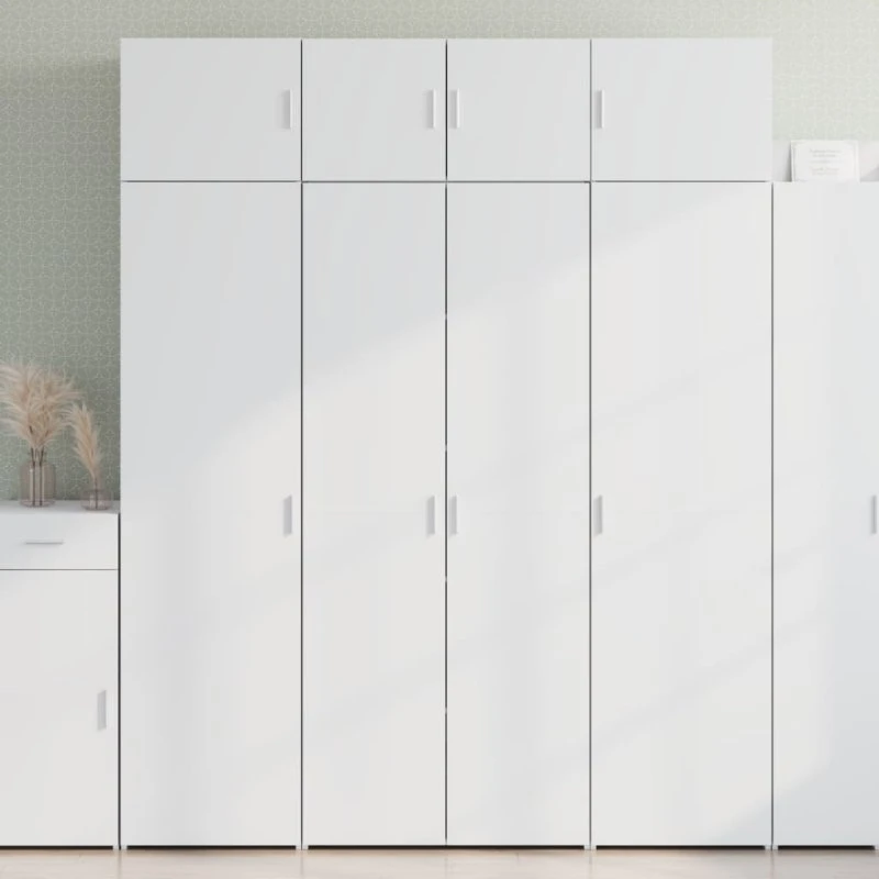 vidaXL højskab 80 x 42,5 x 185 cm konstrueret træ, hvid
