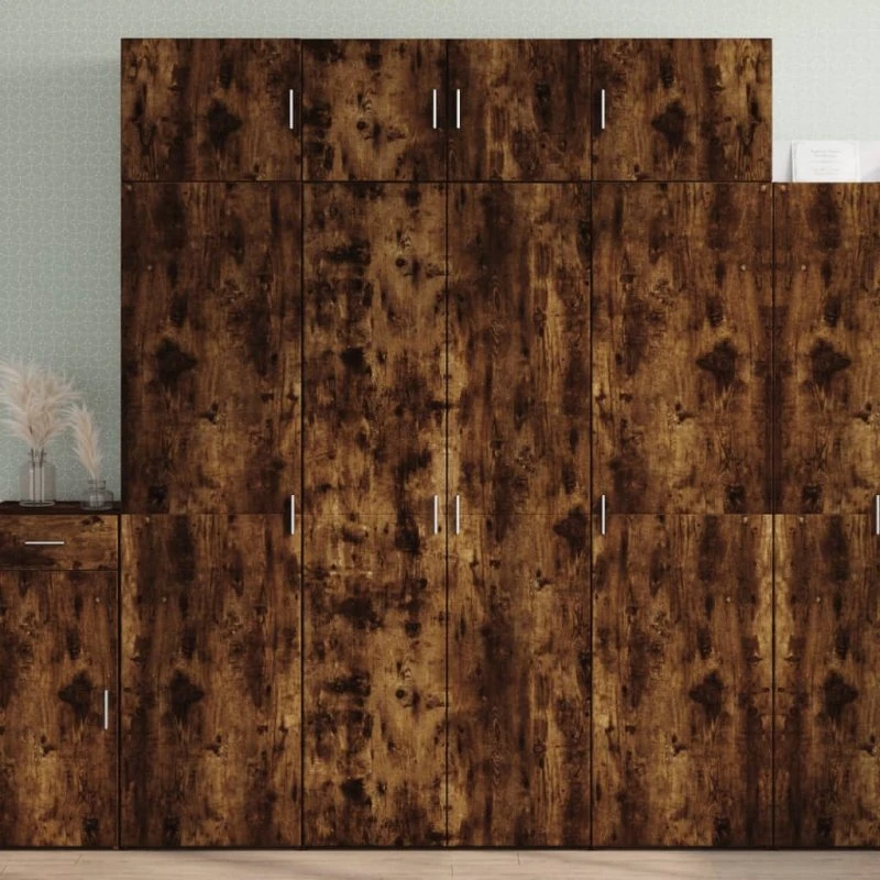 vidaXL Højskab 80x42,5x185 cm - Røget egetræsfarve