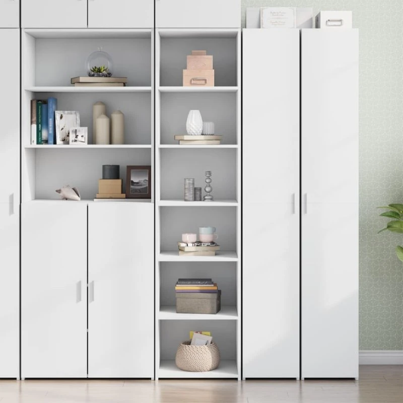vidaXL reol 45x41x185 cm i konstrueret træ, hvid