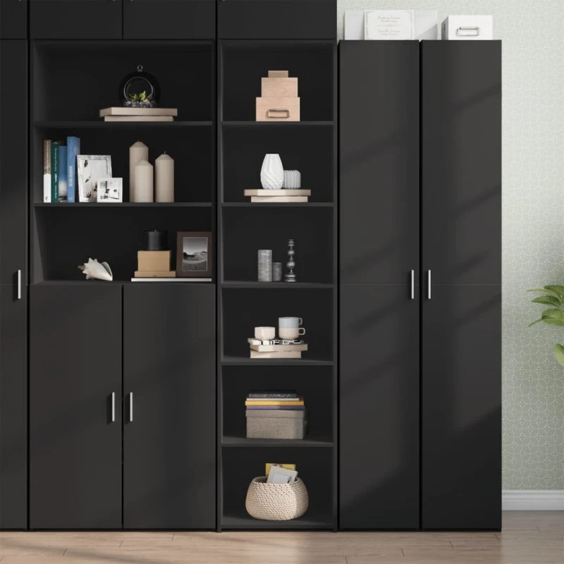 vidaXL reol 45x41x185 cm konstrueret træ, sort