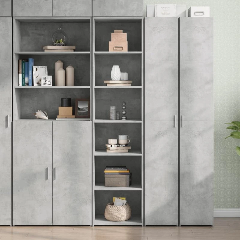 vidaXL reol 45x41x185 cm konstrueret træ - betongrå
