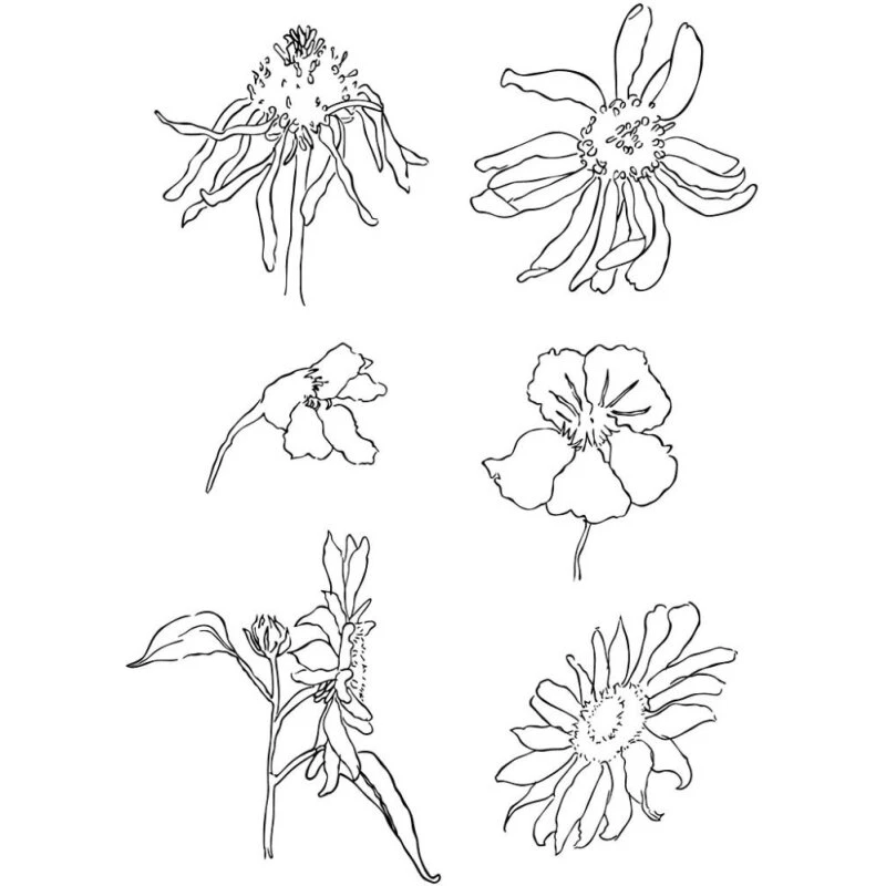 Silikonestempler, sommer - ark 11×15,5 cm