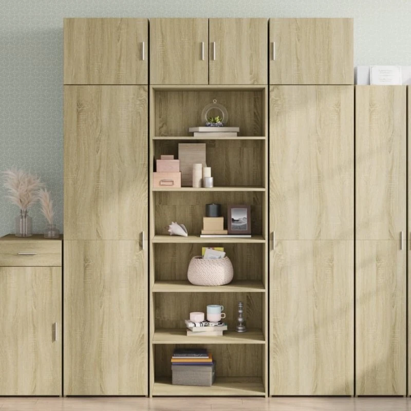 vidaXL reol 70x41x185 cm konstrueret træ, sonoma-eg