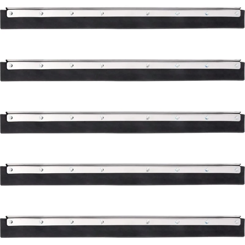 vidaXL Gulvskraberhoveder 5 stk. 55x2x5 cm stål/gummi