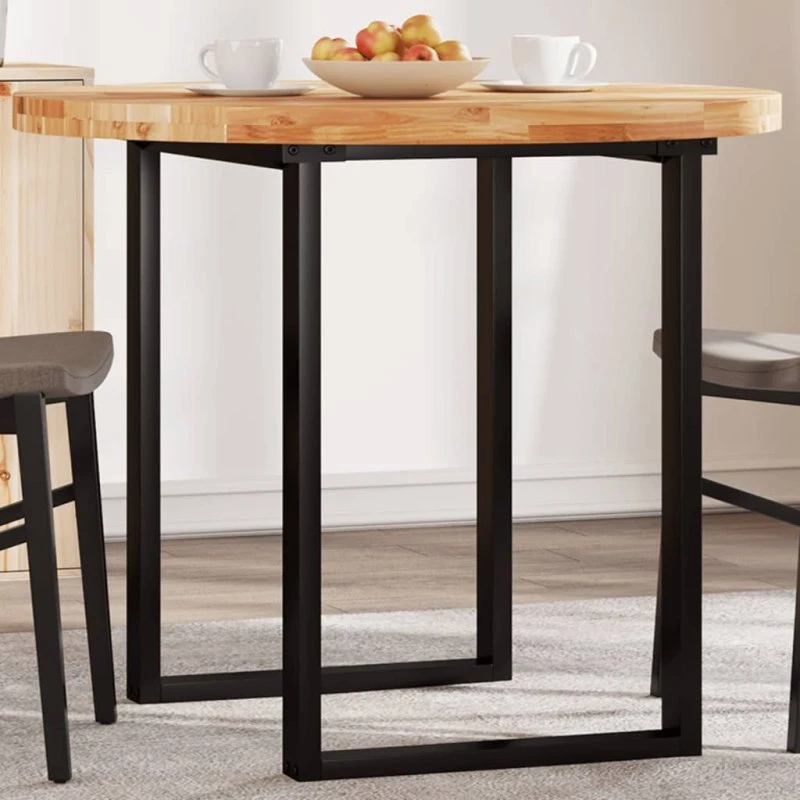 vidaXL Bordplade rund Ø90x4 cm i massivt akacietræ