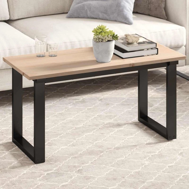 vidaXL bordplade 90x40x1,7 cm rektangulær massivt fyrretræ