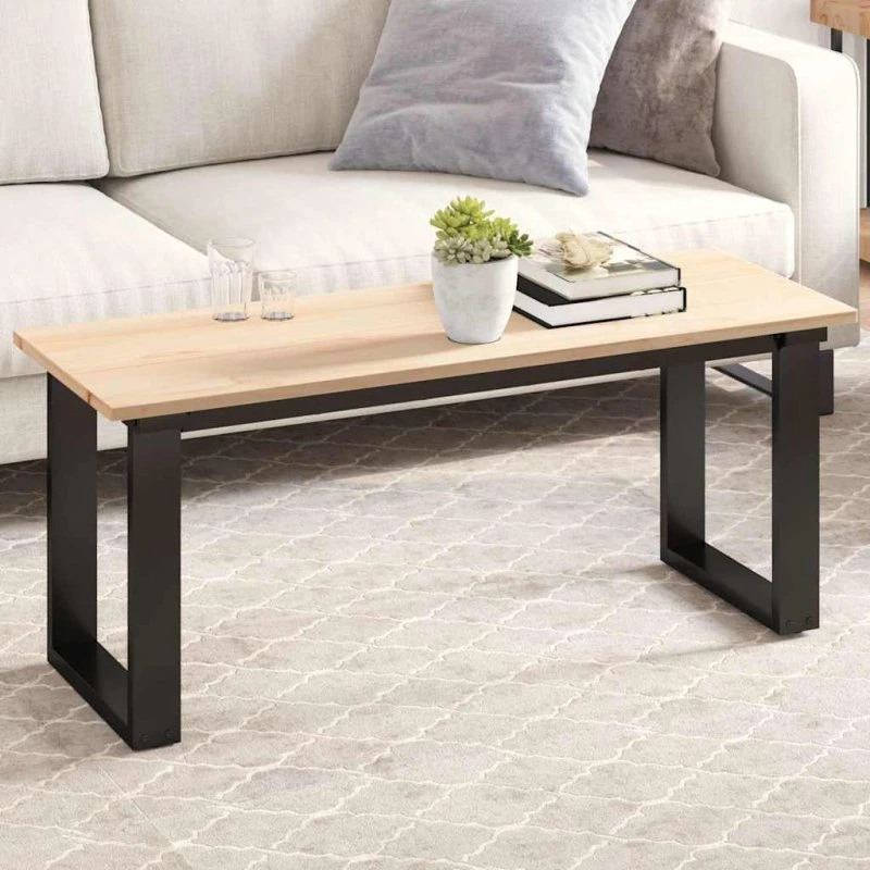 vidaXL bordplade i massivt fyrretræ 110x40x1,7 cm (rektangulær)