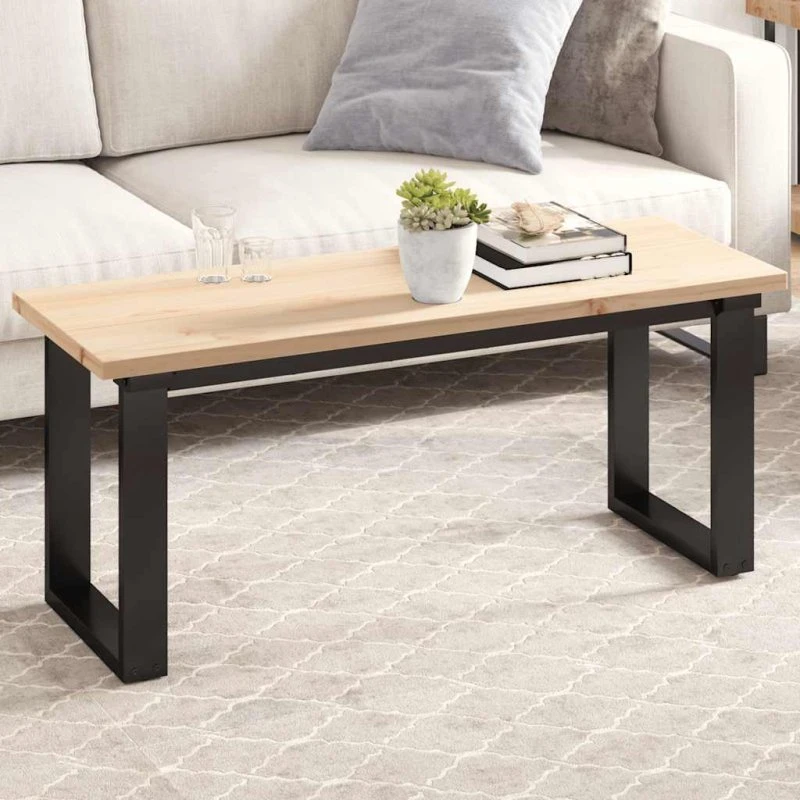 vidaXL bordplade 110x40x2,5 cm massivt fyrretræ