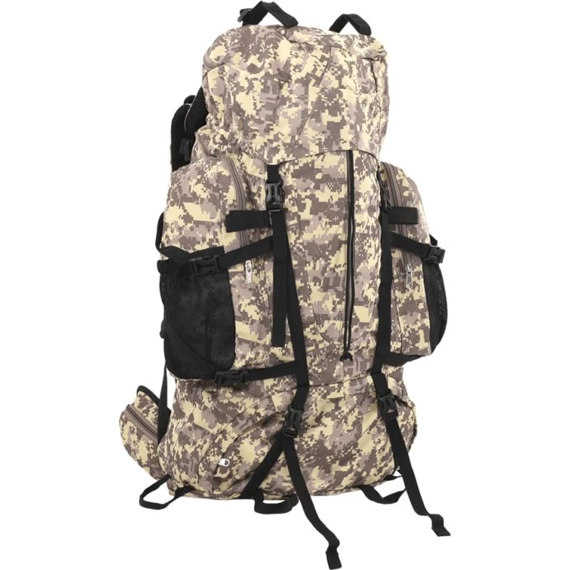 vidaXL vandrerygsæk 100 l camouflage brun (oxfordstof)