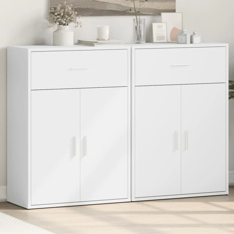 vidaXL Skænke 2 stk. 60x30x84 cm, hvid