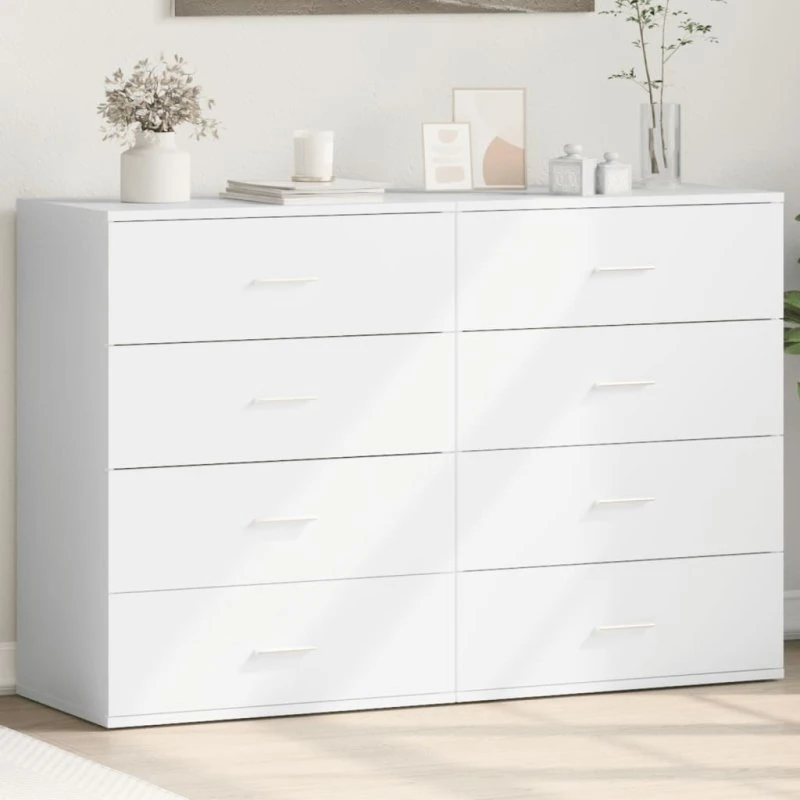 vidaXL skænke 2 stk. 60x39x80 cm konstrueret træ hvid