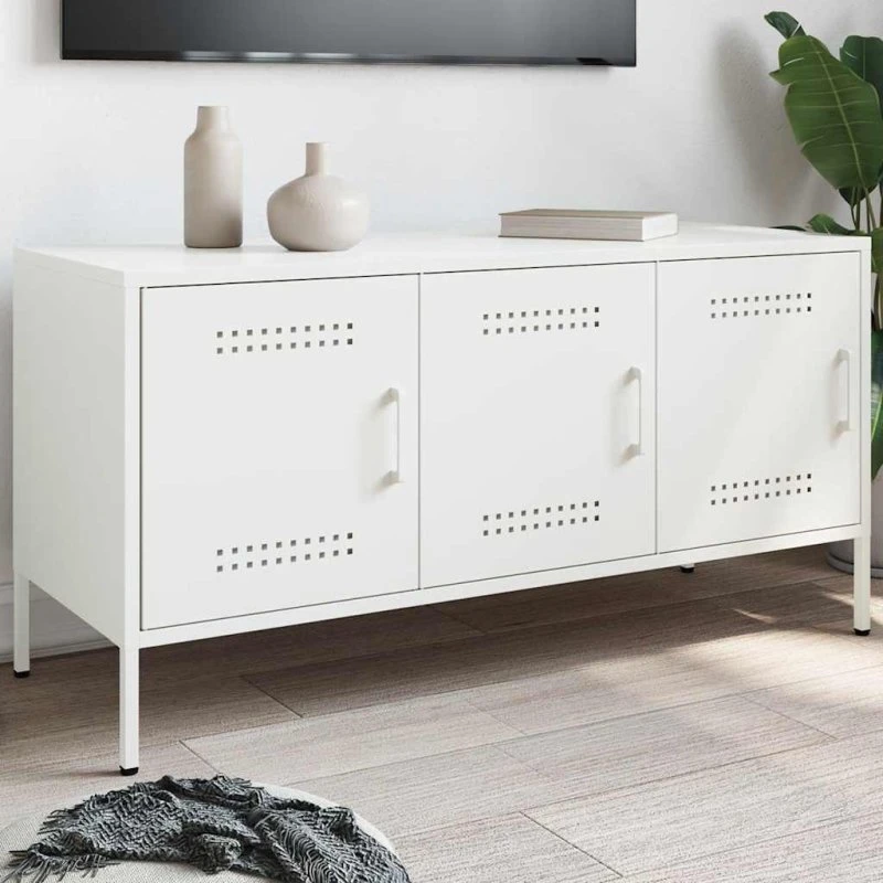 vidaXL TV-bord 100,5x39x50,5 cm stål sort