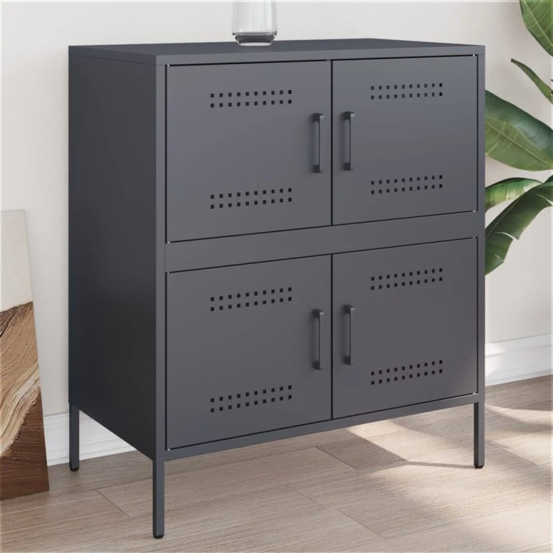vidaXL stålskab 68x39x79 cm antracitgrå