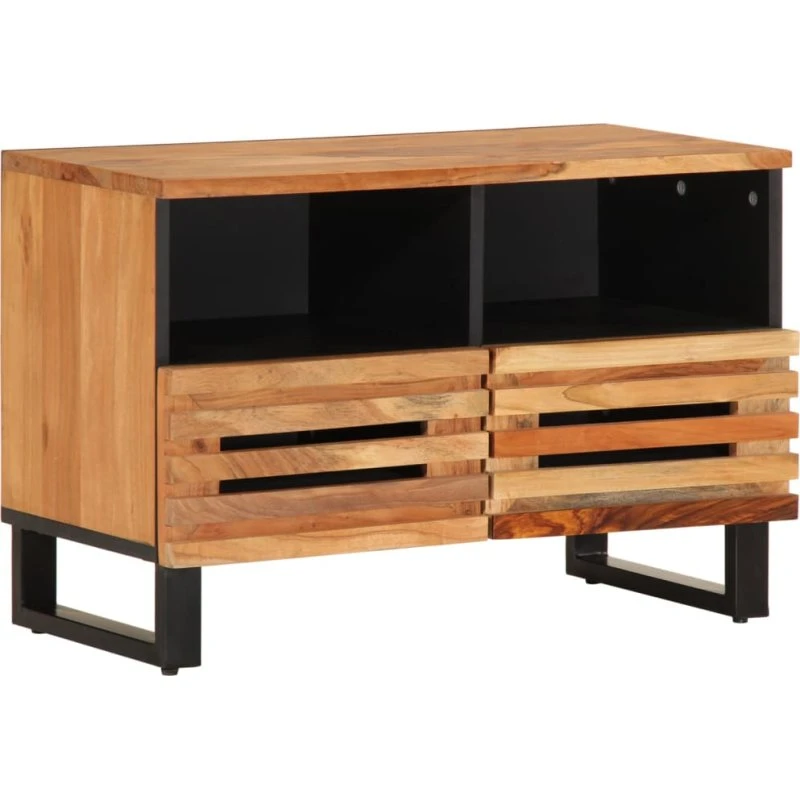 vidaXL TV-bord 70x34x46 cm i massivt akacietræ, brun