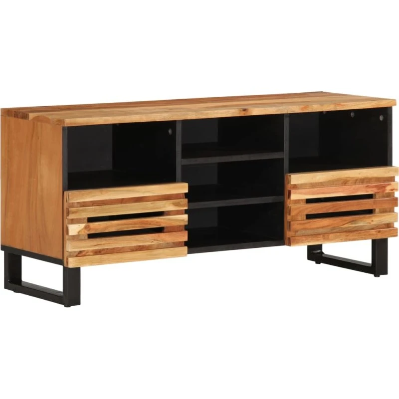 vidaXL TV-bord 100x34x46 cm massivt akacietræ (brun)