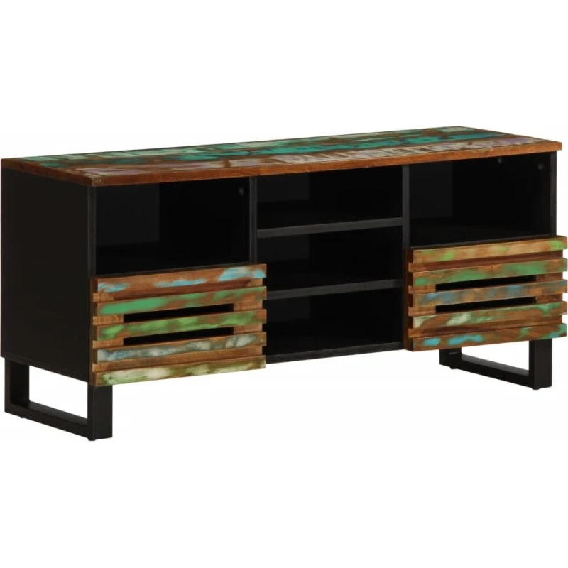 vidaXL tv-bord 100x34x46 cm massivt akacietræ