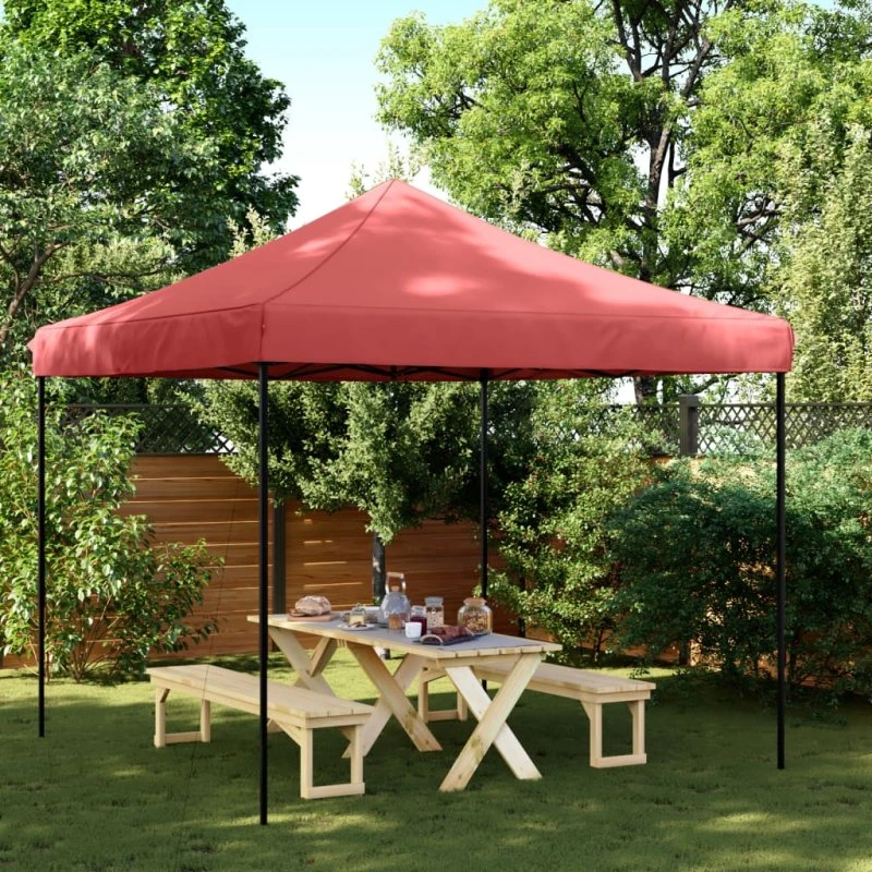 vidaXL Pop-up festtelt 292x292x315 cm foldbart bordeaux