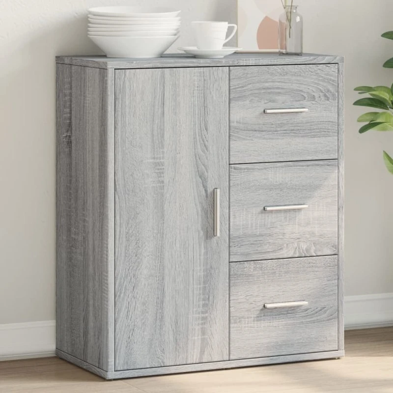 vidaXL skænk 60x31x70 cm grå Sonoma-eg