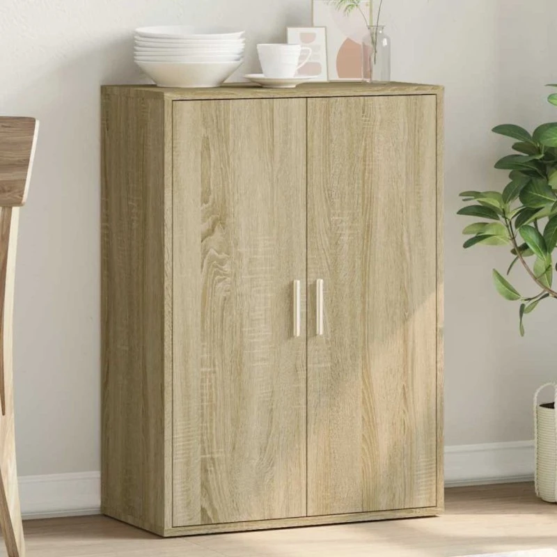 vidaXL skænk 60x31x84 cm konstrueret træ, røget egetræ
