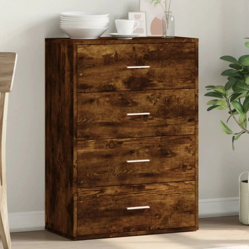 vidaXL skænk 60x31x84 cm konstrueret træ, røget egetræ