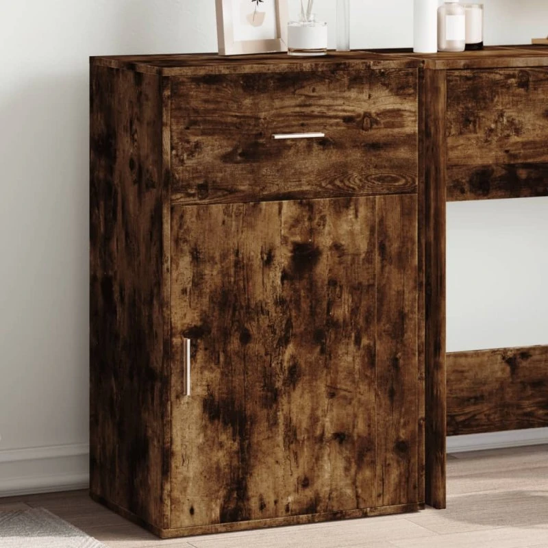 vidaXL opbevaringsskab 56,5x39x90 cm konstrueret træ, røget egetræ