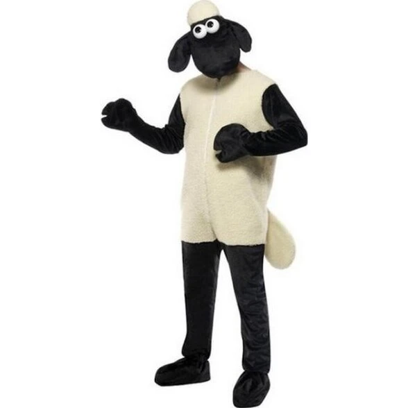 Shaun the Sheep voksenkostume - heldragt med hætte (one size)