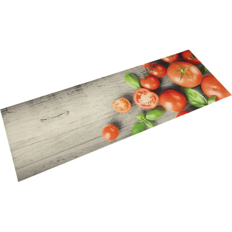 vidaXL køkkentæppe 45x150 cm tomatdesign velour vaskbart