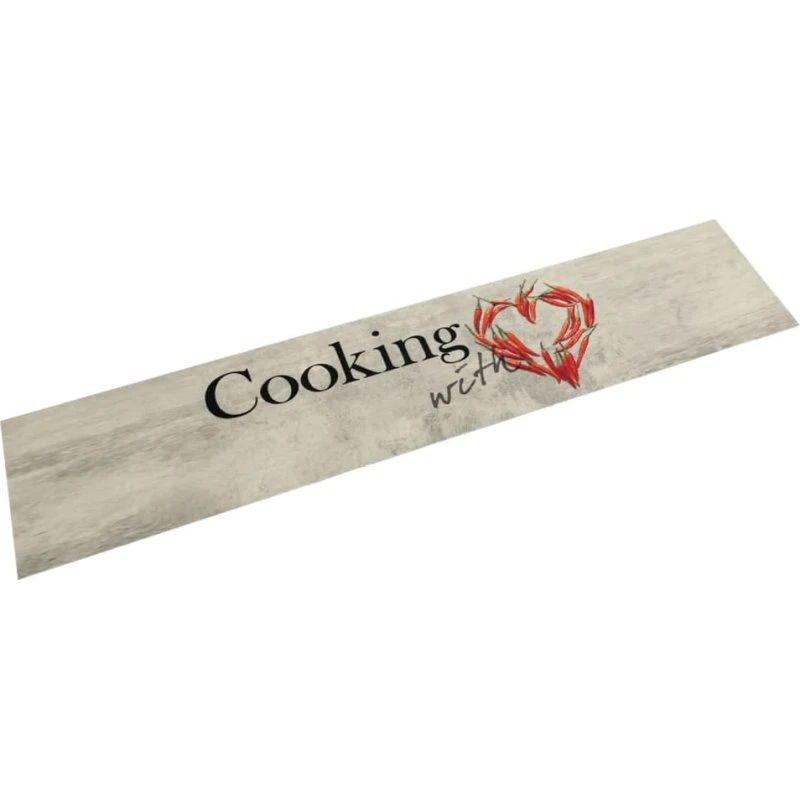 vidaXL køkkentæppe 60x300 cm chilidesign velour