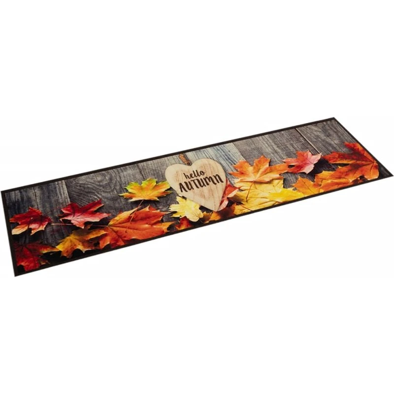 vidaXL køkkentæppe 60x300 cm efterårsdesign vaskbart velour