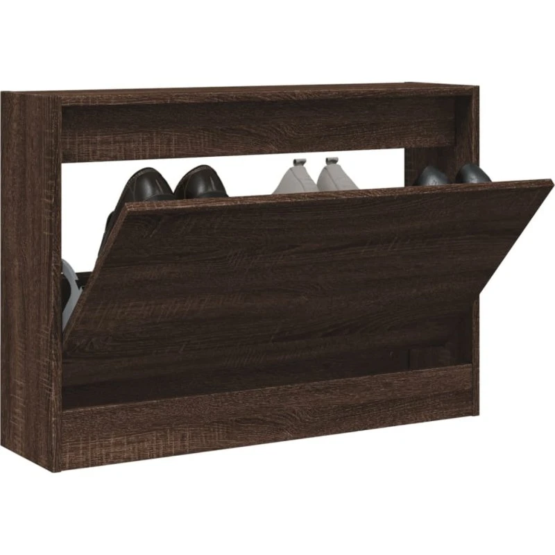 vidaXL skoreol 80x21x57 cm i brun egetræsfinish