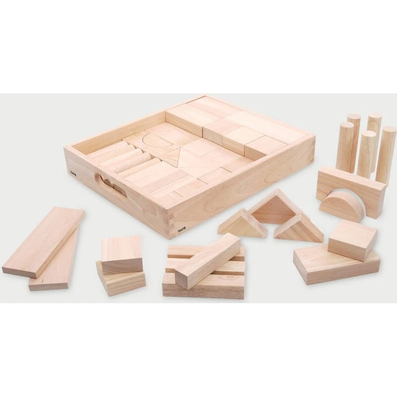 Træklodser MEGA, 54 stk (naturtræ)
